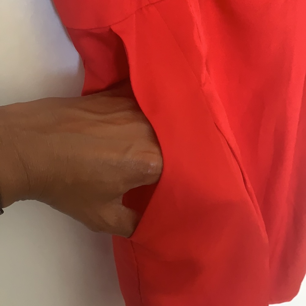 Red Ruffle Party Dress - Picture 6 of 6